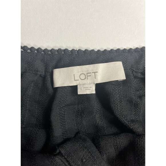 Ann Taylor LOFT Black Boho Dress Quarter Sleeve Large - Picture 4 of 8